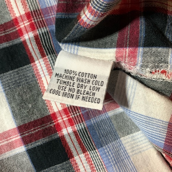 POP ICON-plaid flannel long sleeve stitch-embroidered design button-up shirt - Picture 10 of 10